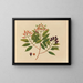 Album of Asian fruit and flower watercolors Pl08 - Anonymous — framed artwork on a wall