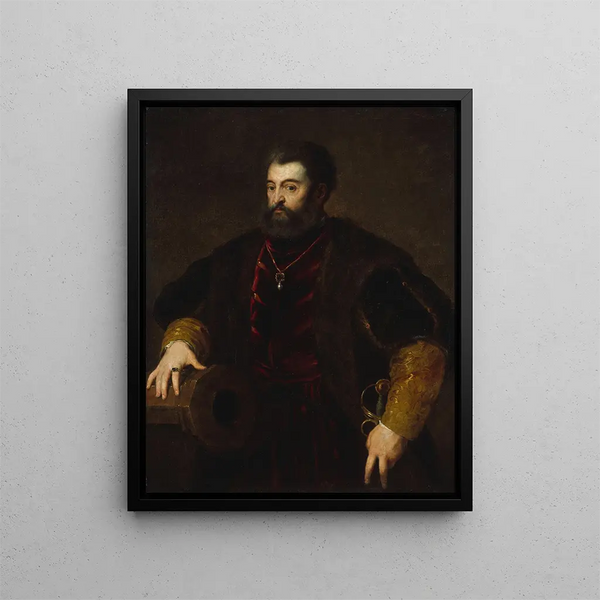 Alfonso d'Este 1486-1534 Duke of Ferrara - Anonymous — framed artwork on a wall