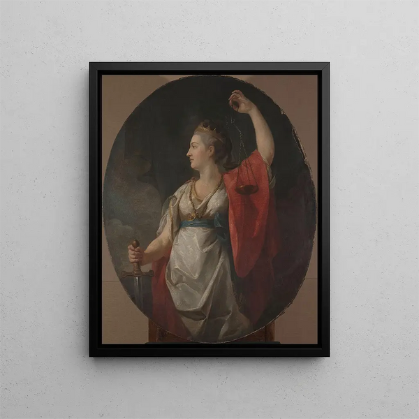 Allegory of Justice Themis - Anonymous — framed artwork on a wall