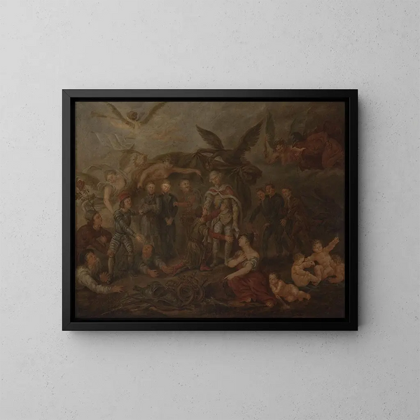 Allegory of the Fall of Poland - Anonymous — framed artwork on a wall