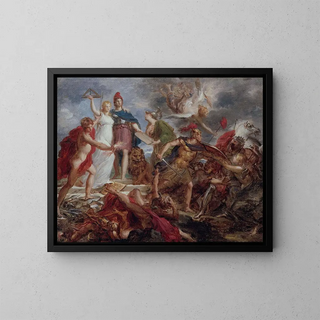 Revolutionary Allegory of Liberty, Equality, and Civilization Repelling Despotism - Anonymous — framed artwork on a wall