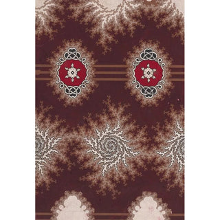 Horizontal garland branches with abstract scrolls and rosettes flanked by stylized leaves and framed by an interlaced ornamental pattern - Anonymous — artwork view