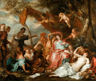 Amaryllis and Mirtillo, scene from Pastor Fido by Guarini - Anonymous — artwork view