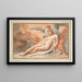 Angel comforting the Christ laid down - Anonymous — framed artwork on a wall