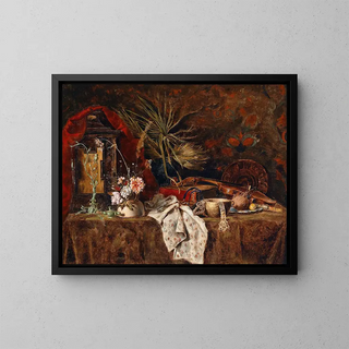 Antique Still Life Painting - Anonymous — framed artwork on a wall