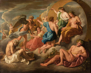 Apollo harmonizing his chariot with Phaethon - Anonymous — artwork view