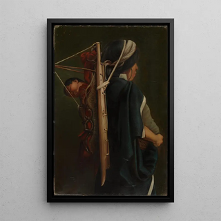Woman of Araucanian - Anonymous — framed artwork on a wall