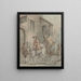 Arrival at an Inn - Anonymous — framed artwork on a wall