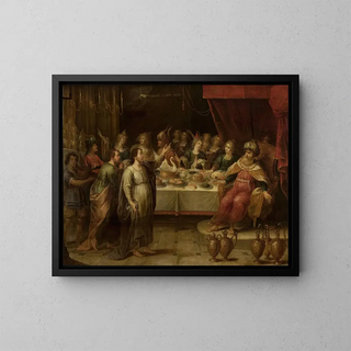 The Feast of Belshazzar - Anonymous — framed artwork on a wall