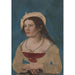 Portrait of a young woman with a red bodice - Anonymous — artwork view