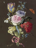 Floral Composition with Anemones and a Brown Butterfly - Anonymous — artwork view