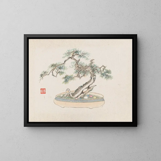 Bonsaï Kabenzu Painting Pl02 - Anonymous — framed artwork on a wall