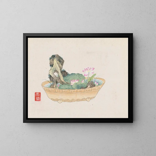 Bonsaï Kabenzu Painting Pl13 - Anonymous — framed artwork on a wall