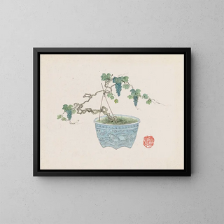 Bonsaï Kabenzu Painting Pl15 - Anonymous — framed artwork on a wall