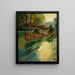 Point de vue sur les canoës - Anonyme — framed artwork on a wall