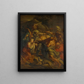 The Christ Carrying the Cross - Anonymous — framed artwork on a wall