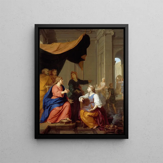 The Christ in the house of Martha and Mary - Anonymous — framed artwork on a wall