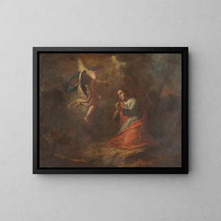 Christ praying on the Mount of Olives - Anonymous — framed artwork on a wall