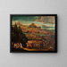 Representation of the Turkish War, peasant painting - Anonymous — framed artwork on a wall
