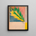 Conception of a textile with a stylized leaf - Anonymous — framed artwork on a wall