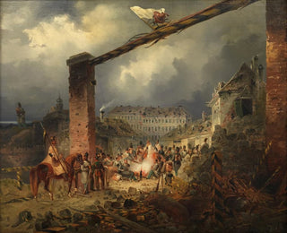 The Nudorf Line after being taken by imperial troops at the end of October 1848 - Anonymous — artwork view