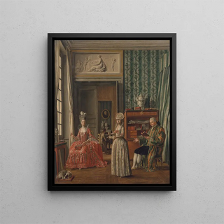 Domestic scene - Anonymous — framed artwork on a wall