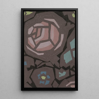 Rose of Village Dorfrose - Anonymous — framed artwork on a wall