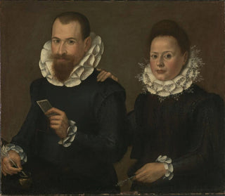 Double portrait painting - Anonymous — artwork view