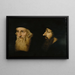 Double portrait of John Wyclif and Johannes Oekolampad - Anonymous — framed artwork on a wall