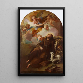 Ecstasy of Saint Francis - Anonymous — framed artwork on a wall