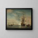 Warship firing a salute - Anonymous — framed artwork on a wall