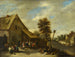 peasants in front of a tavern - Anonymous — artwork view