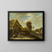 peasants in front of a tavern - Anonymous — framed artwork on a wall