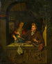 Fishmonger and woman with beer mug - Anonymous — artwork view