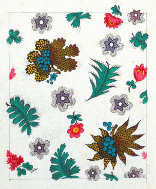 Floral pattern for printed textile Pl II - Anonymous — artwork view
