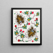 Floral motif painting for printed textile I - Anonymous — framed artwork on a wall