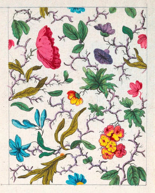 Floral motif painting for textile print V - Anonymous — artwork view