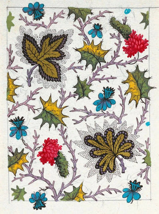 Floral pattern for printed textile Pl VII - Anonymous — artwork view
