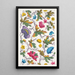 Floral motif for printed textile Pl XVII - Anonymous — framed artwork on a wall