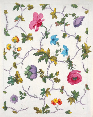 Floral pattern for printed textile Pl XXII - Anonymous — artwork view