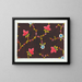 Design floral for textile printed Pl XXIII - Anonymous — framed artwork on a wall