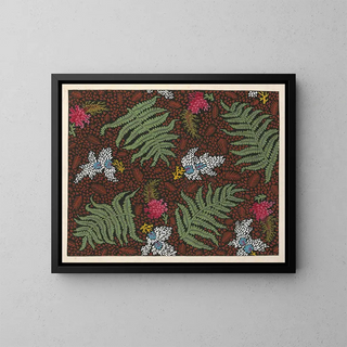 Design floral pour textile imprimé Pl XXIX - Anonyme — framed artwork on a wall