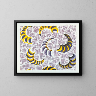 Design floral for textile printed Pl XXVIII - Anonymous — framed artwork on a wall