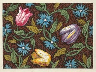 Floral design for textile printed Pl XXX - Anonymous — artwork view