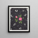 Floral pattern for printed textile Pl XXXIX - Anonymous — framed artwork on a wall