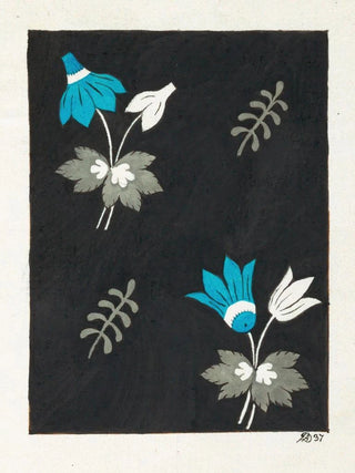 Floral pattern for printed textile Pl XXXVI - Anonymous — artwork view