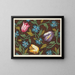 Floral design for textile printed Pl XXX - Anonymous — framed artwork on a wall