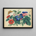 Flowers and Butterfly - Anonymous — framed artwork on a wall