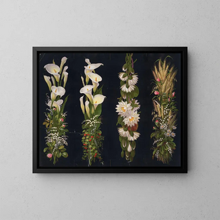 Flower Painting - Anonymous — framed artwork on a wall