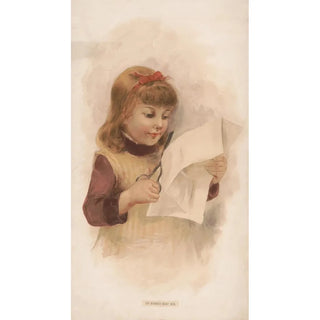 Reproduction of the painting for the mom's scrapbook - Anonymous